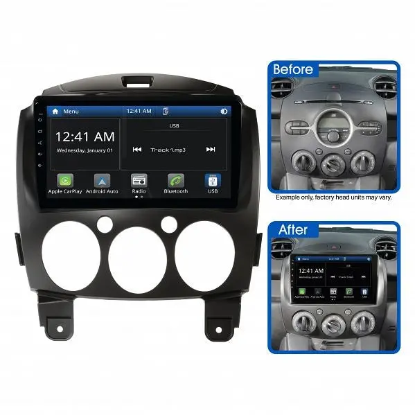 Aerpro Amamz7 9" Multimedia Receiver Suit Mazda 2 2007 - 2014 (With Swc) 1