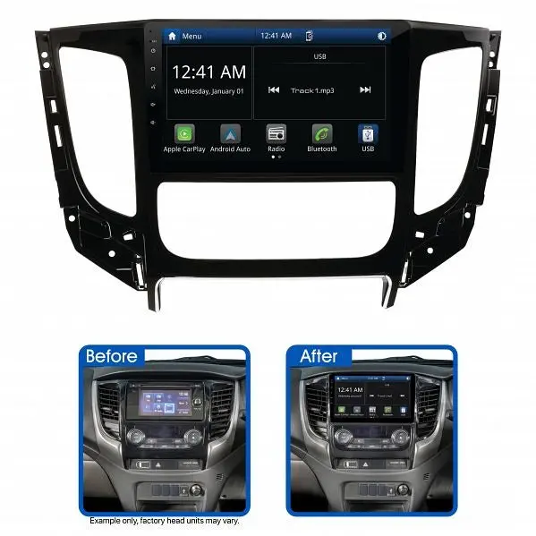 Aerpro Amamb8 9" Multimedia Receiver Suit Mitsubishi Triton 2016 - 2018 (Auto Climate/Non-Amplified) 1