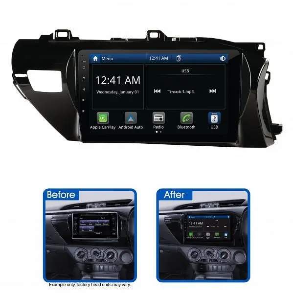 Aerpro Amato3 10" Multimedia Receiver Suit Toyota Hilux 2020 - On 1