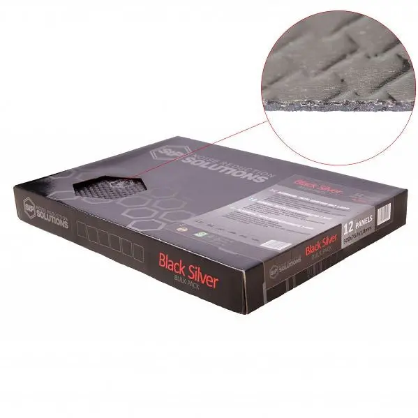Stp Stpbsbp Black-Silver 1.8Mm Silver Line Vibration-Damping & Sound Proofing Material (Bulk Pack) 1