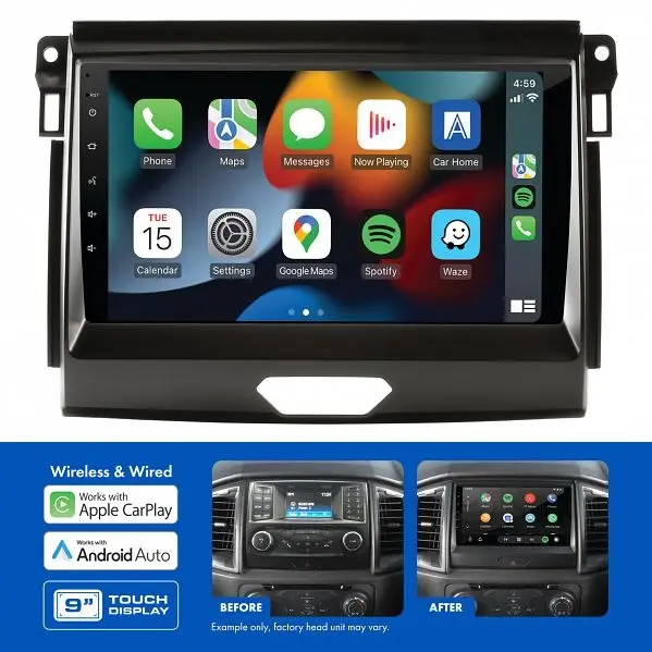 Aerpro Amafo3 | 9" Multimedia Receiver Suit Ford Ranger Everest 2015 - 2018 1