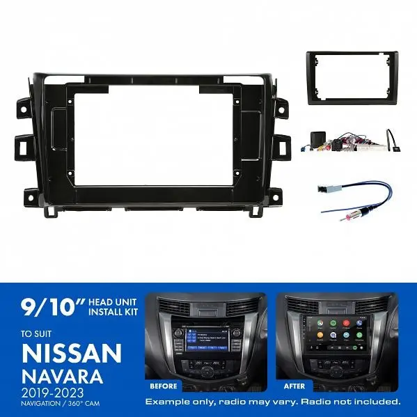 Aerpro Akni14 | 9/10" Install Kit | Suit Nissan Navara 2019 - 2023 (Compatible With Pioneer Dmh-Ap6650bt & Kenwood Dmx80ax) 1
