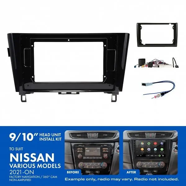 Aerpro Akni17 | 9/10" Install Kit | Suit Nissan Models 2021 - On (Compatible With Pioneer Dmh-Ap6650bt & Kenwood Dmx80axs) 1