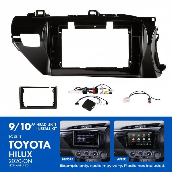 Aerpro Akto3 | 9/10" Install Kit | Suit Toyota Hilux 2020 - On (Compatible With Pioneer Dmh-Ap6650bt & Kenwood Dmx80axs) 1