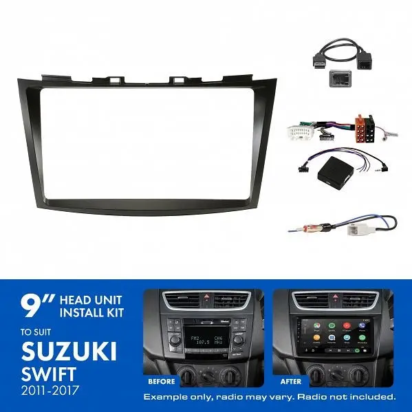 Aerpro Aksz4 | 9" Install Kit Suit Suzuki Swift 2011 - 2017 (Compatible With Pioneer Dmh-Ap6650bt & Kenwood Dmx80axs) 1