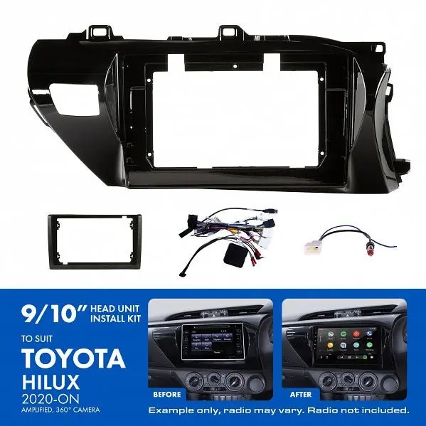 Aerpro Akto4 | 9/10" Install Kit | Suit Toyota Hilux 2020 - On (Compatible With Pioneer Dmh-Ap6650bt & Kenwood Dmx80axs) 1