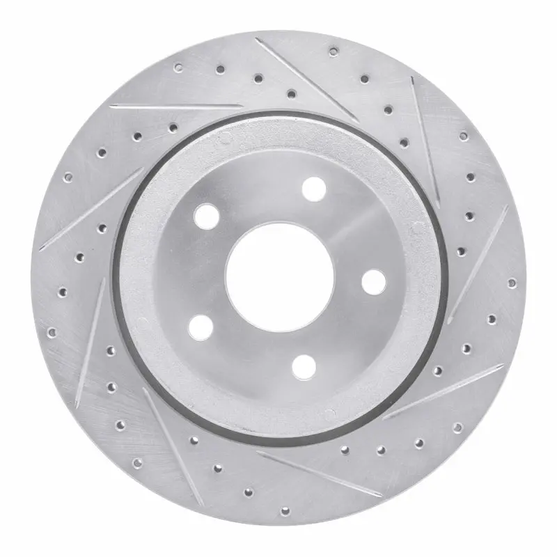 R1 Concepts Drilled & Slotted Brake Rotor (Rear Right): Jeep Grand Cherokee 2005-2010 6.1L Srt8 1