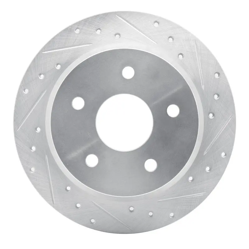 R1 Concepts Drilled & Slotted Brake Rotor (Rear Right): Jeep Grand Cherokee 1999-2004 2.5L/4.0L 1