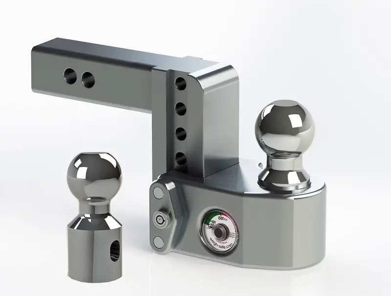 Weigh Safe Hitch W/ Scale Adjustable 4" Drop Hitch (Fits 2.5" Receivers) 1