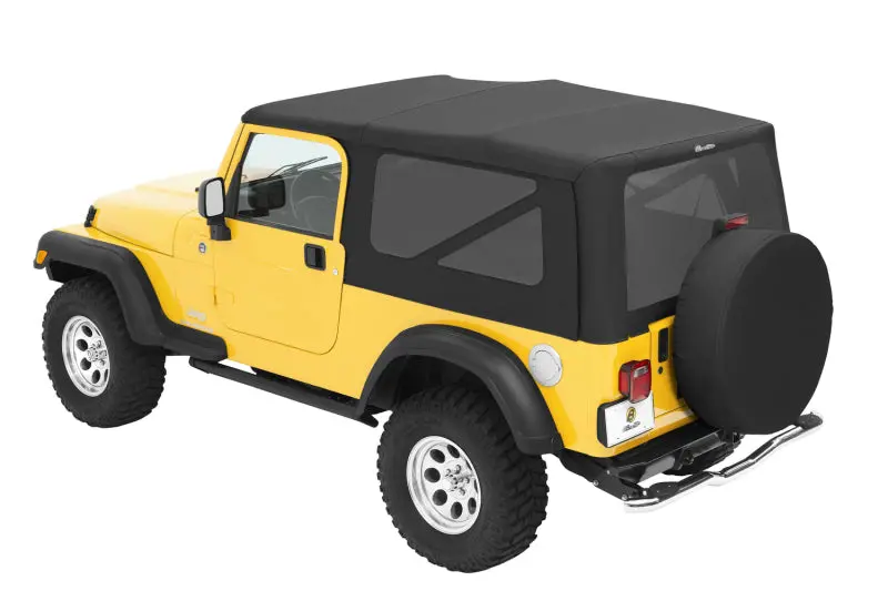 Bestop Replace A-Top Sailcloth Soft Top (F&R): Jeep Wrangler Tj 2004-2006 4.0L I6 - Black Diamond 1