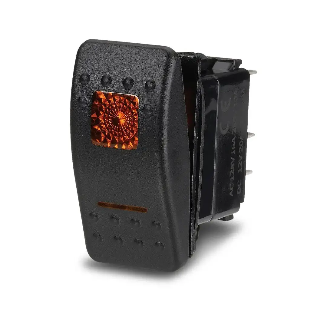 Narva 63122Bl Sealed Rocker Switch Off/On Spst 12V Amber Illuminated (Contacts Rated 20A @ 12V) 1