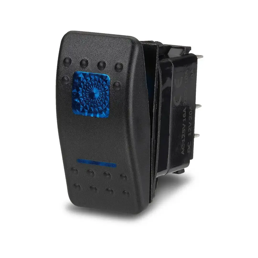 Narva 63123Bl Sealed Rocker Switch Off/On Spst 12V Blue Illuminated (Contacts Rated 20A @ 12V) 1
