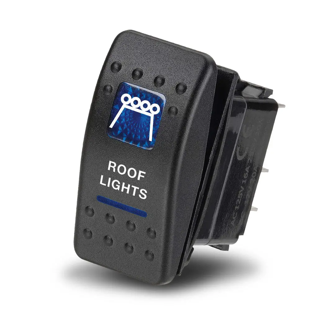 Narva 63146Bl | Switch Off/On Spdt | Sealed Rocker 12V Blue Illuminated Roof Lights Symbol (Contacts Rated 20A @ 12V) 1