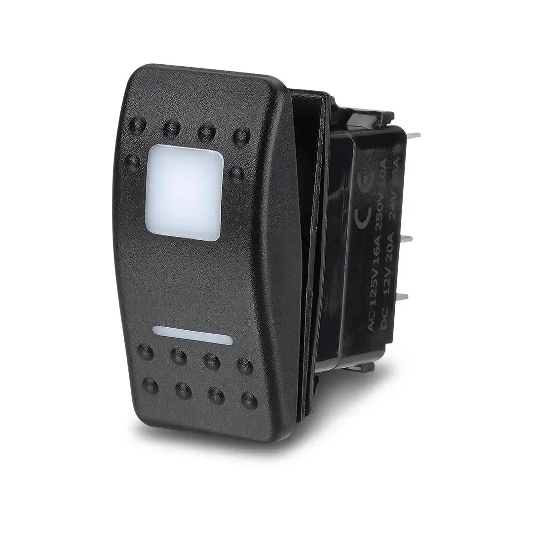 Narva 63158Bl Sealed Rocker Switch Off/On Spst 12V/24V Red Led (Contacts Rated 20A @ 12V) 1