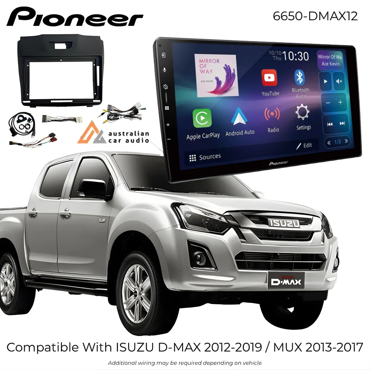 Pioneer 6650-Dmax12 Isuzu D-Max/Mux 9" Wireless Av Receiver 1
