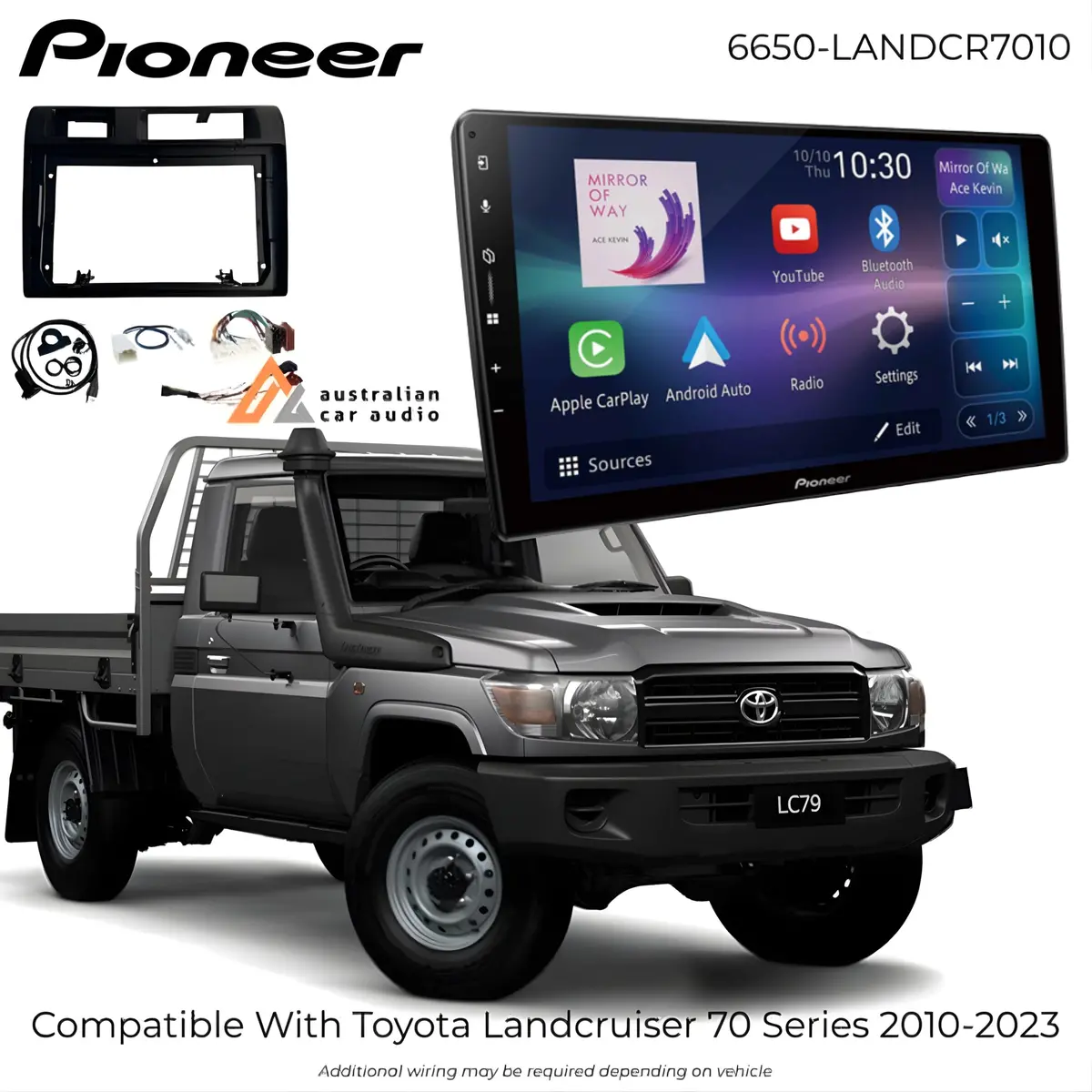 Pioneer 6650-Landcr7010 Toyota Landcruiser 70 Series 9" Wireless Av Receiver 1