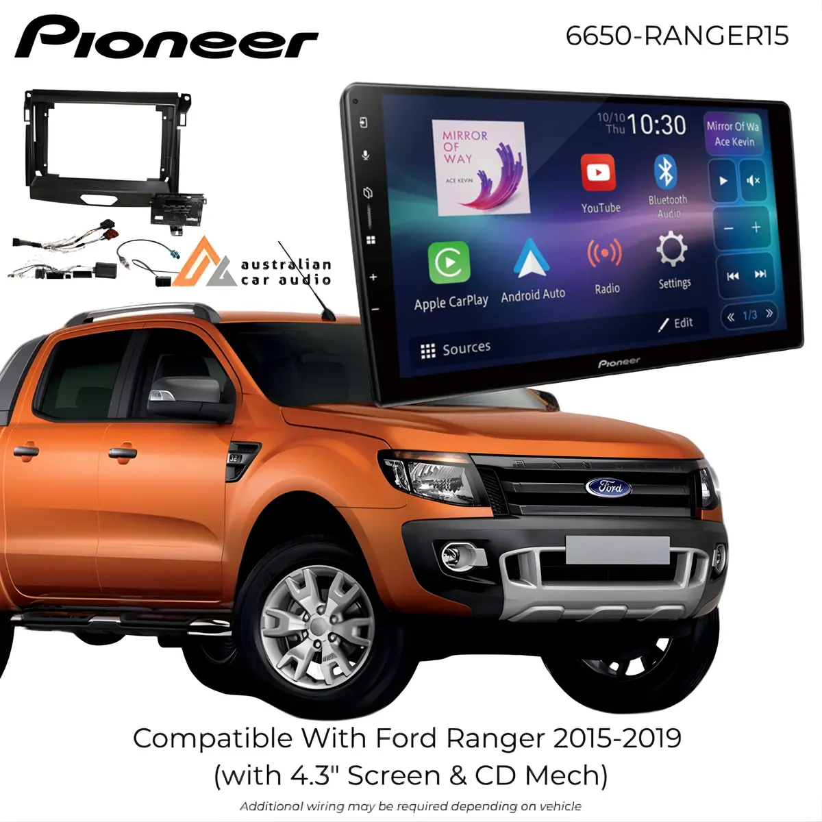 Pioneer 6650-Ranger15 Ford Ranger 9" Wireless Av Receiver 1