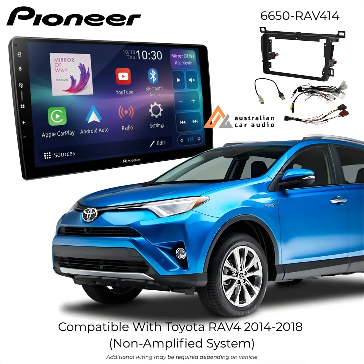 Pioneer 6650-Rav414 Toyota Rav4 9" Wireless Av Receiver 1