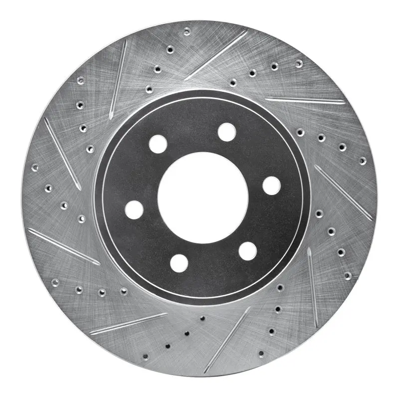 R1 Concepts Drilled & Slotted Brake Rotor (Front Left): Dodge Durango 1998-2003 1
