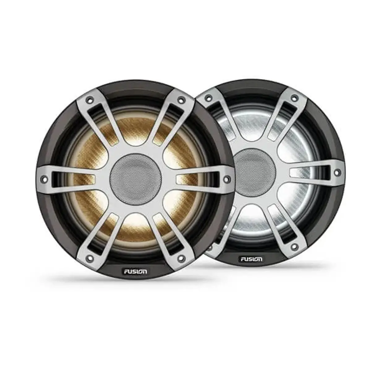 Fusion Sg-Fl883spg 8.8" 330-Watt Crgbw Coaxial Sports Grey Marine Speakers Pair 1