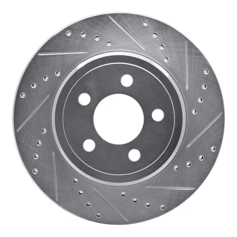 R1 Concepts Rear Drilled & Slotted Brake Rotor (Rear Right): Fits Chrysler/Dodge 2005-2024 1