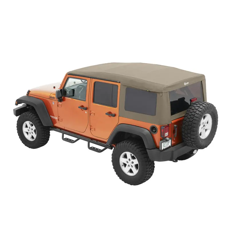 Bestop Supertop Ultra Soft Top Pebble Beige (F&R): Jeep Wrangler Jk 2007-2018 3.8L/3.6L 1
