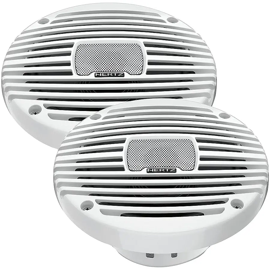 Hertz Hex6.5Mw Marine 6.5" 2-Way White Coaxial Speaker - Pair (Hex 6.5 M-W) 1