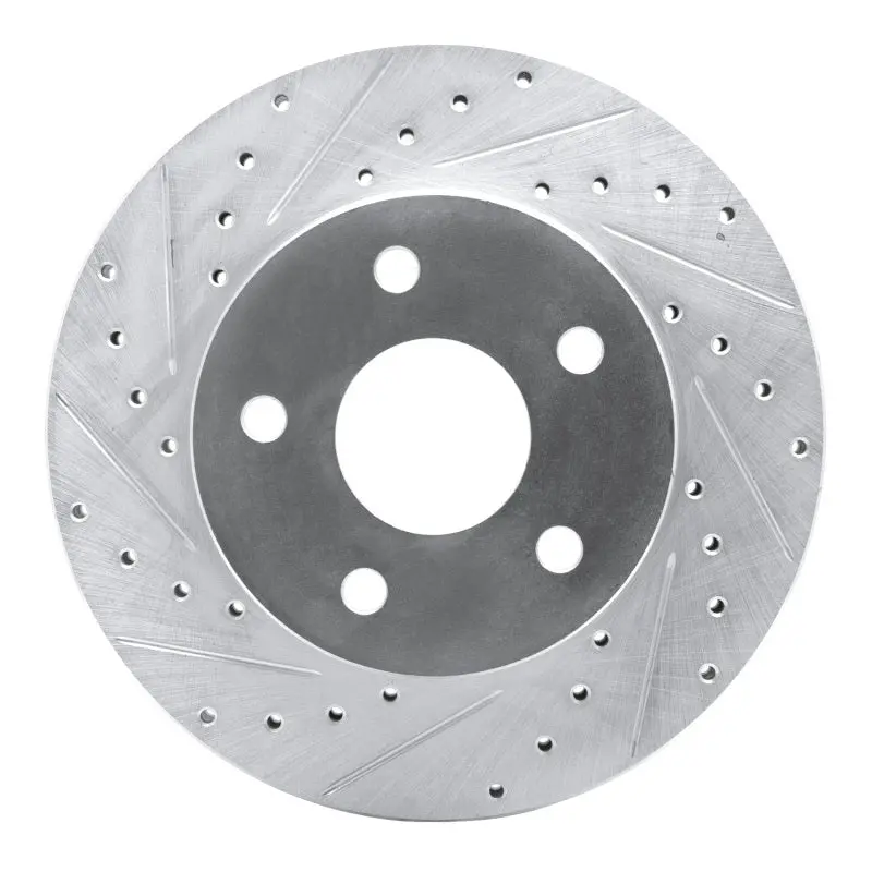 R1 Concepts Drilled & Slotted Brake Rotor (Front Left): Jeep Grand Cherokee 1999-2004 2.5L/4.0L 1