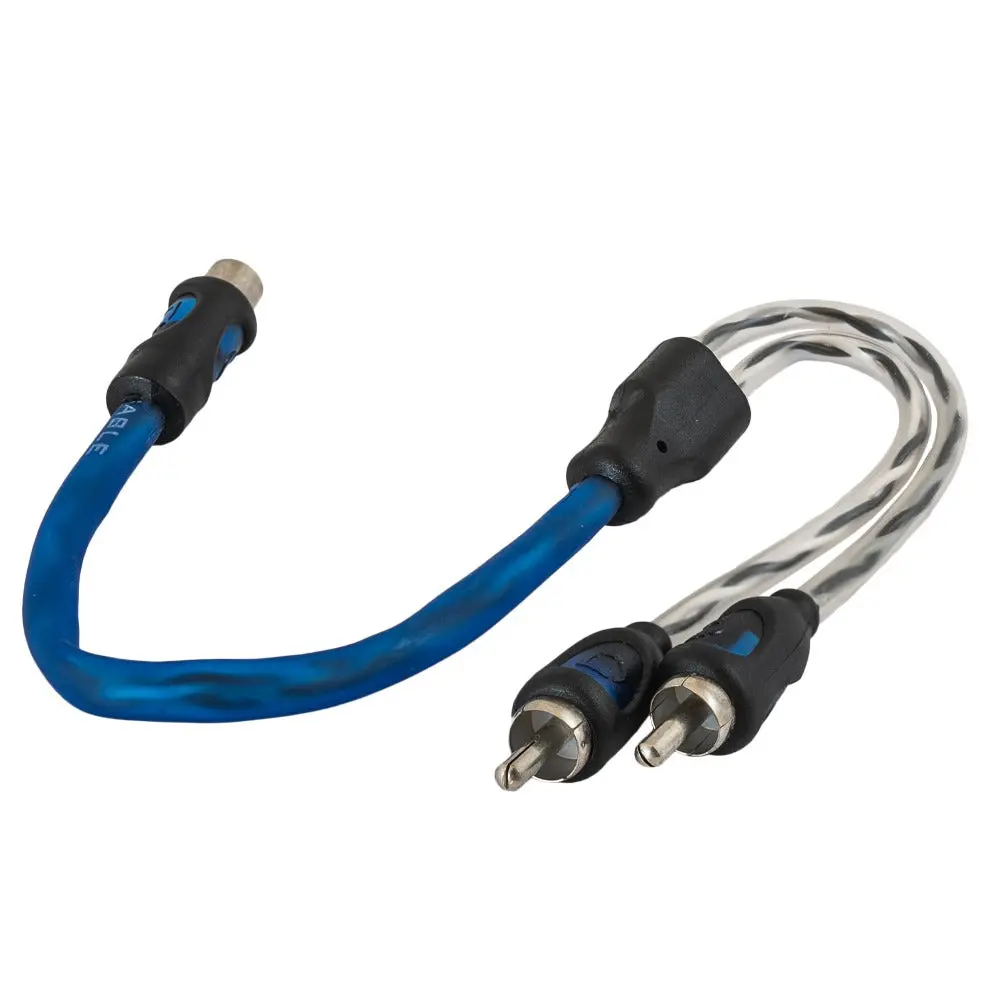 Auto-Connect Ac-Rcayl2m Twisted Rca Y-Split Cable (Low Level 2 Male - 1 Female) 1