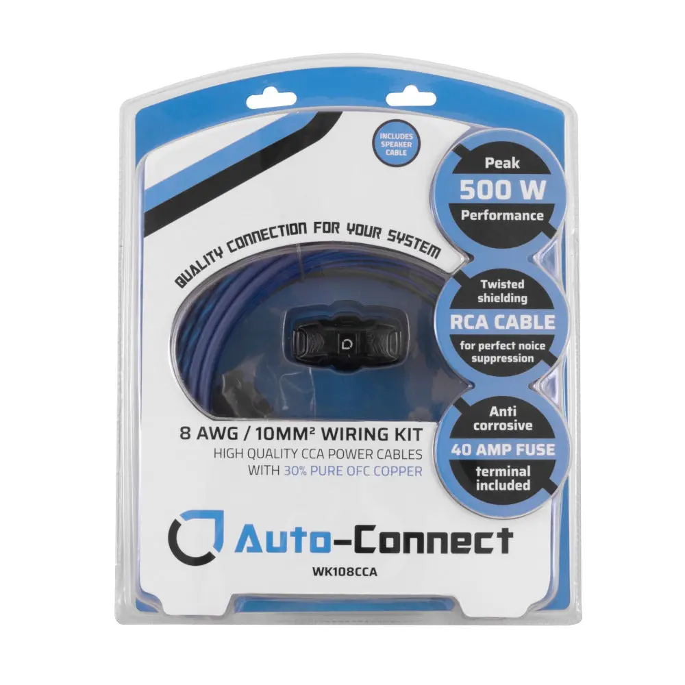 Auto-Connect Ac-Wk108cca 8 Awg/10Mm² High-Quality Cca Power Cable Wiring Kit 1