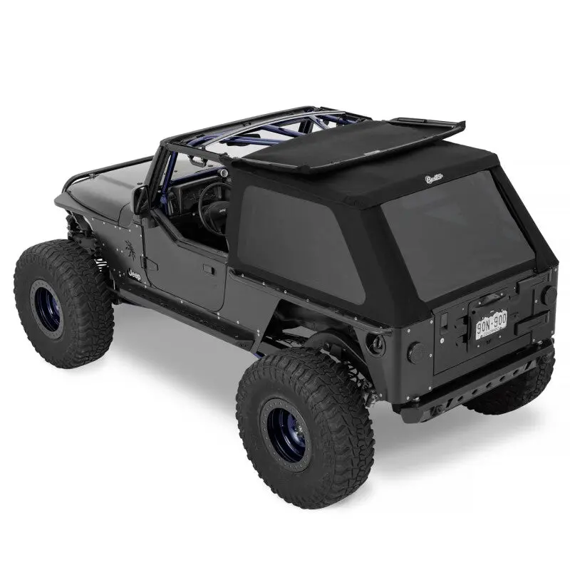 Bestop Trektop Soft Top Premium Black Twill (F&R): Jeep Wrangler Tj 2004-2006 4.0L I6 2