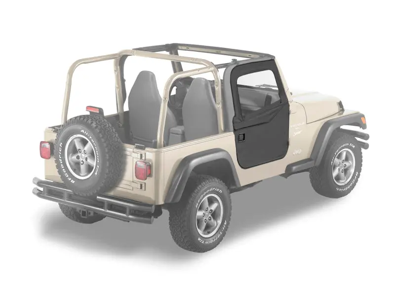 Bestop Full Fabric Doors (Black Denim): Jeep Wrangler Tj 1997-2006 2.5L / 4.0L 1