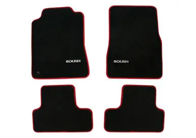 2005-2009 Ford Mustang Floor Mats (Black W/ Red Edging) By Roush Performance 1