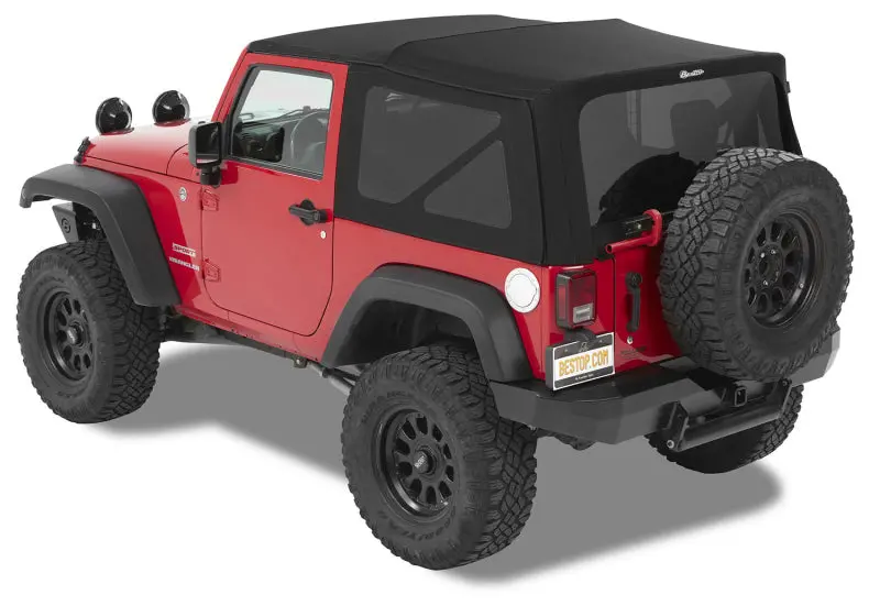 Bestop Supertop Premium Blk Twill (F&R): Jeep Wrangler Jk 2007-2018 3.6L / 3.8L 1
