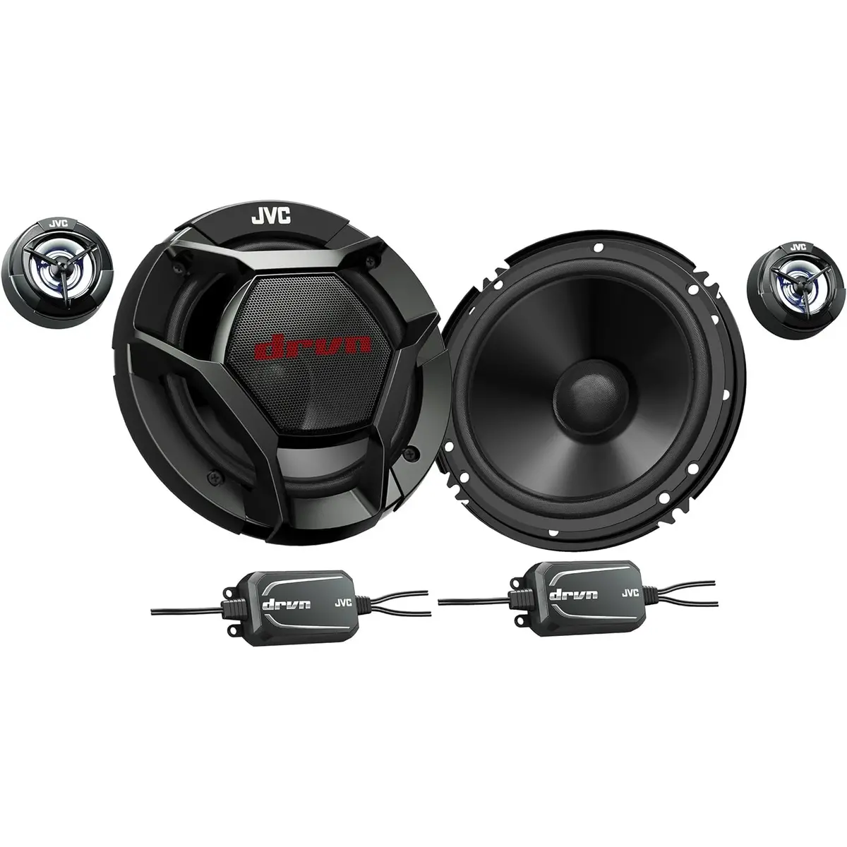 Jvc Cs-Dr601c Drvn Series 6.5" 360W Shallow-Mount Component Speaker System 1