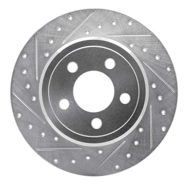 R1 Concepts Drilled & Slotted Brake Rotor (Rear Left): Fits Chrysler / Dodge 2005-2024 1
