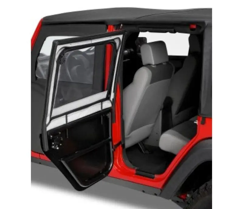 Bestop 4-Door Element Upper Doors Black Twill Jeep Wrangler Jk 2007-2018 (Rear) 1