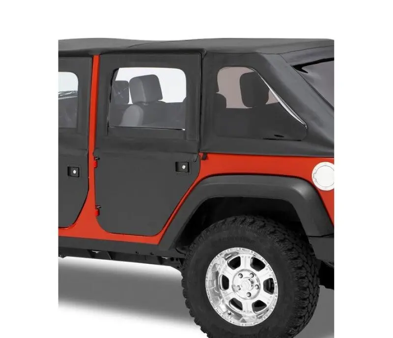 Bestop Full Fabric Rear Doors (Black Twill) (Rear): Jeep Wrangler Jk 2007-2018 3.6L/3.8L V6 1
