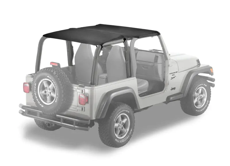Bestop Strapless Safari Bikini Black Denim (F&R): Jeep Wrangler Tj 1997-2002 2.5L/4.0L 1