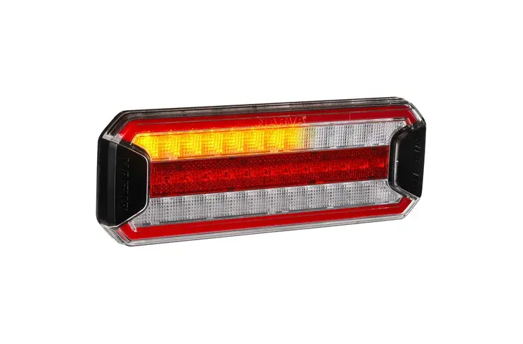 Narva 97212 Model 72 Rear Stop/Tail, Sequential Direction/Reverse Lamps With In-Built Retro Reflectors And 0.5M Of Hard-Wired Cable, Pair 1