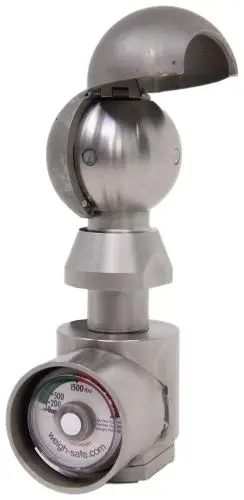 Tongue Weighing 2" Trailer Hitch Ball W/ 2 5/16" Clam Shell 10000Lbs Max Gtw By Weigh Safe 1