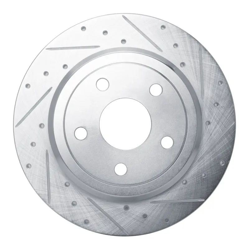 R1 Concepts Drilled & Slotted Brake Rotor (Rear Right): Fits Jeep Grand Cherokee / Dodge Durango 2011-2026 1