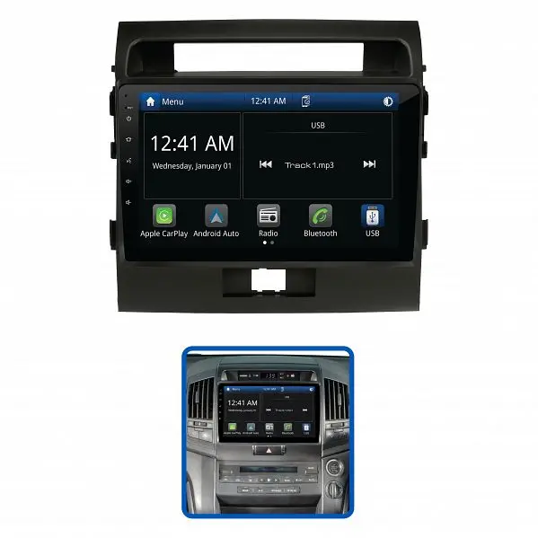 Aerpro Amto43 10" Multimedia Receiver Suit Toyota Landcruiser 200 Series 2012 - 2021 (With Swc) 1
