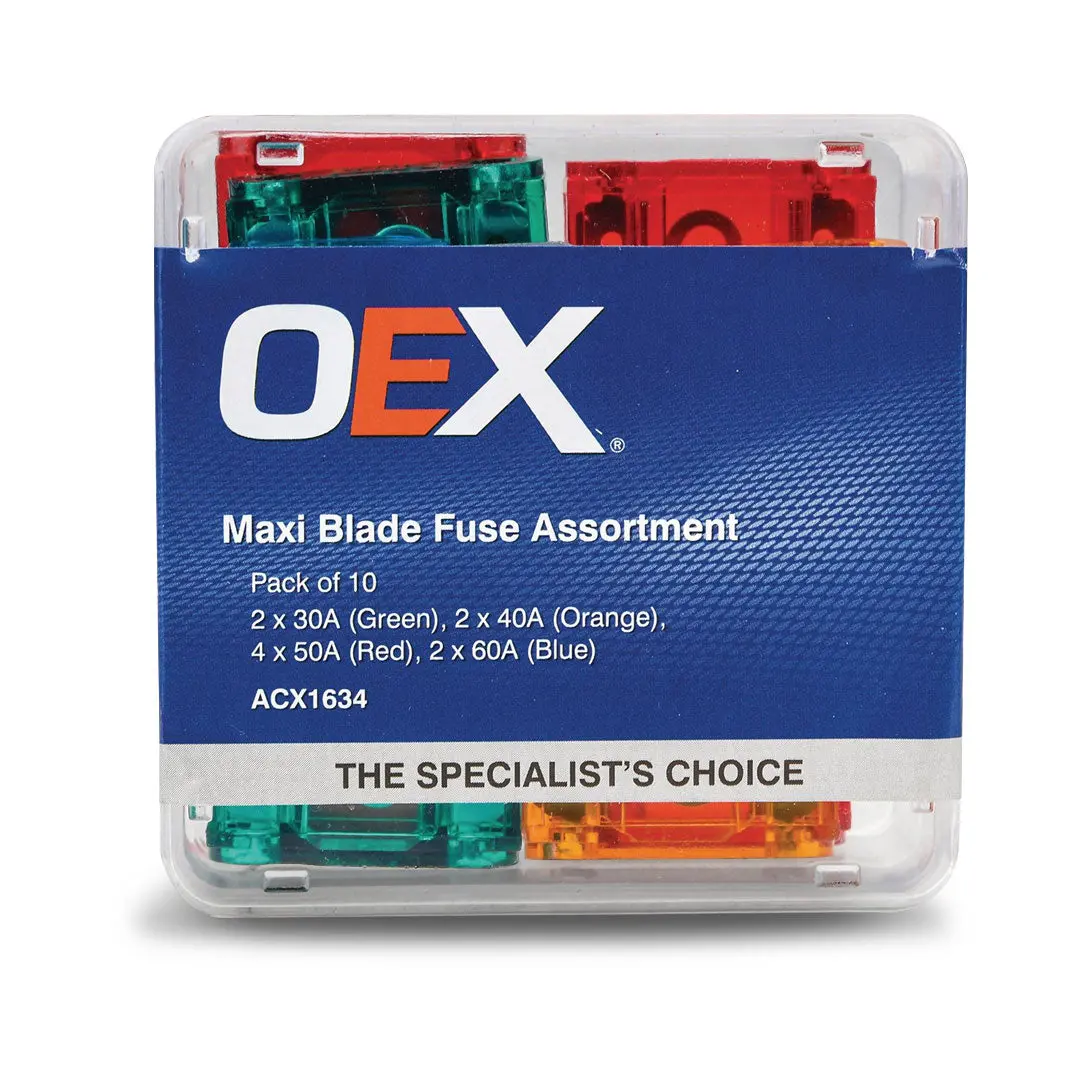 Oex Acx1634 | Blade Fuse | Maxi Assortment Pack Of 10 1