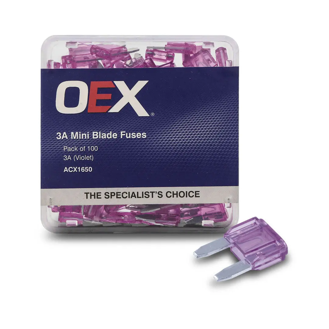 Oex Acx1650 | 3A Fuse | Mini Blade Violet - Pack Of 100 1