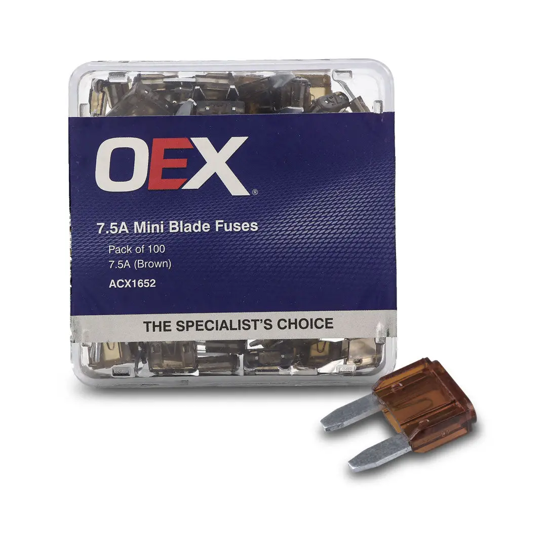 Oex Acx1652 | 7.5A  Fuse Mini | Blade Brown - Pack Of 100 1