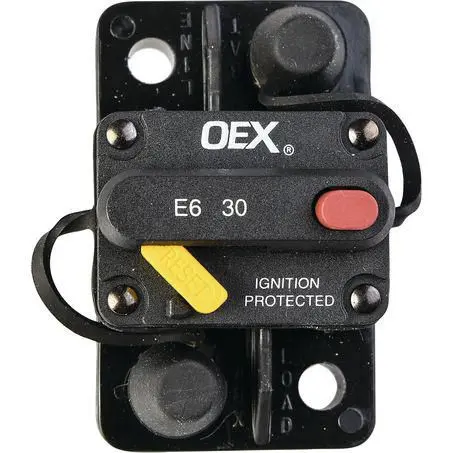 Oex Acx2083bl 30A Mini Manual Reset Circuit Breaker Type 3 Switchable 2