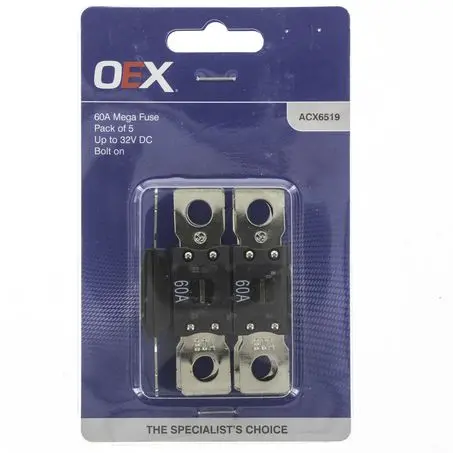 Oex Acx6519 Mega Fuse, 60A Bolt On - Pack Of 5 1
