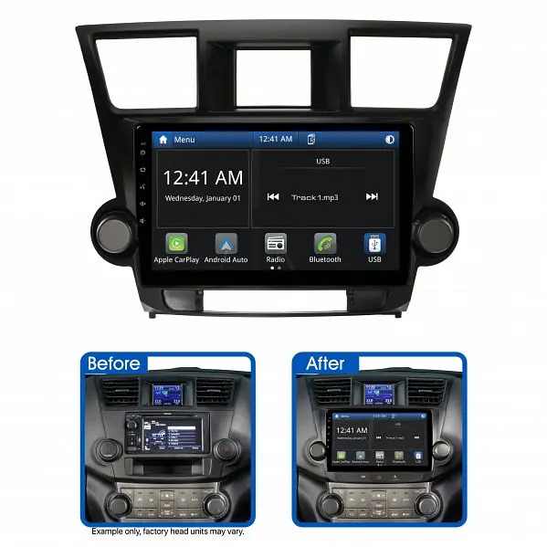 Aerpro Amto45 10" Multimedia Receiver Suit Toyota Kluger Grande 2007 - 2013 (Factory Navigation, Non-Amplified) 1