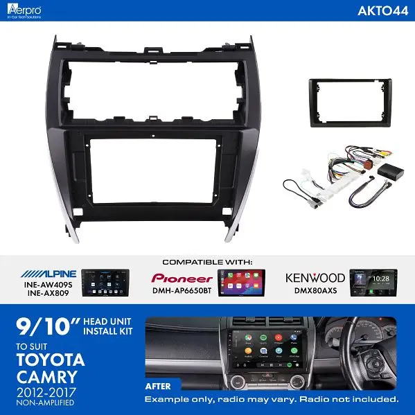 Aerpro Akto44 9/10 Inch Install Kit To Suit Toyota Camry 2012-2017 1